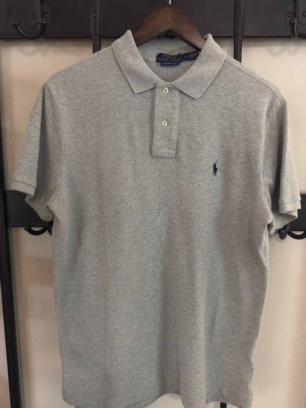 Polo Ralph Lauren Iconic Mesh Polo Andover Heather Custom Slim Fit Men’s Medium